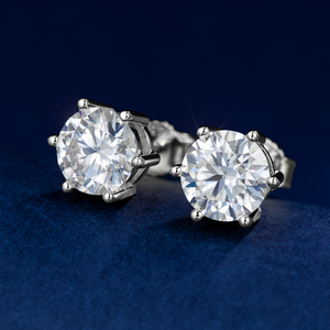 925 Sterling Silver 1ct 2ct GRA Pass Diamond <b>Tester</b> Stud Women Men Luxury Jewelry 14K White <b>Gold</b> Plated VVS Moissanite Earring - Product Image 1