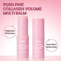 Stick multi-baume volumisant au collagène rose KOEC PDRN, baume hydratant anti-rides pour les lèvres, le visage et le corps