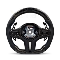 Volant en carbone forgé avec palette magnétique et LED pour BMW G11 G20 G21 G22 G30 G31 G32 M2 G87 M3 G80 G81 M4 G82 G42 G05 G06