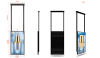 Pantalla Digital Colgante para Publicidad en Ventanas, 2500 Nits, Ultrafina, de Alto Brillo, 32 Pulgadas, para Tiendas y Restaurantes