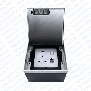 ZDR-130B <span class=keywords><strong>creux</strong></span> caché 86 plaque frontale en acier inoxydable encastré sous la prise de boîte au sol - Product Image 1