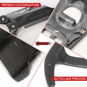 Cubiertas de Fibra de Carbono Seca para el Interior del Coche Ferrari 488: Cubiertas de Instrumentos, Consola Central, Palanca de Cambios, Salpicadero y Faldones Laterales - Product Image 3