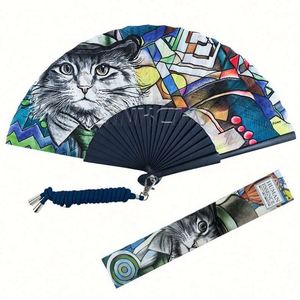 Abanico Plegable de Bambú Español de Alta Calidad con Logotipo Personalizado, Pintado a Mano, para Bodas, Fiestas, Arte Folclórico - Product Image 2