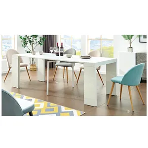 豪华的现代餐厅家具环氧木材木质伸缩餐桌椅子餐厅表8个座位折叠