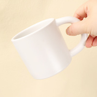 Hutan bergaya tahan lama 9/10oz cangkir keramik untuk kopi teh kustom Logo halus porselen hitam Microwave mesin pencuci piring aman untuk
