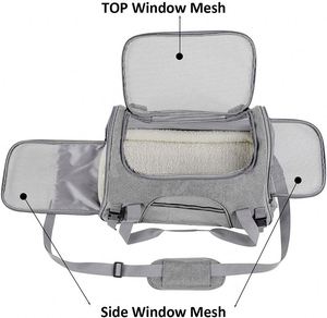 Easy Vet Visit Pet Carrier for Medium Cats and Small Dogs. Safe, Comfortable and Convenient. Airline Approved, <b>Top</b> <b>Loading</b> and C - Product Image 3