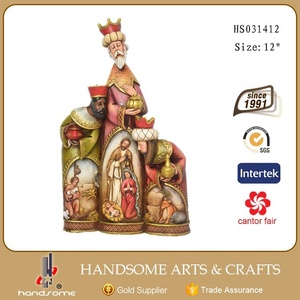 11 pouces Résine Décoration De Noël Nativité <span class=keywords><strong>Trois</strong></span> Rois Figurine - Product Image 3