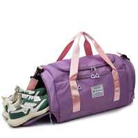 Sacs à bandoulière de rangement de grande capacité personnalisés Bagage en avion Gym Fitness Tote Duffle Sac de voyage Sacs à main avec compartiment à chaussures
