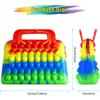 Sac à main sensoriel pochette bulle arc-en-ciel mignon anti-Stress sac de maquillage en Silicone
