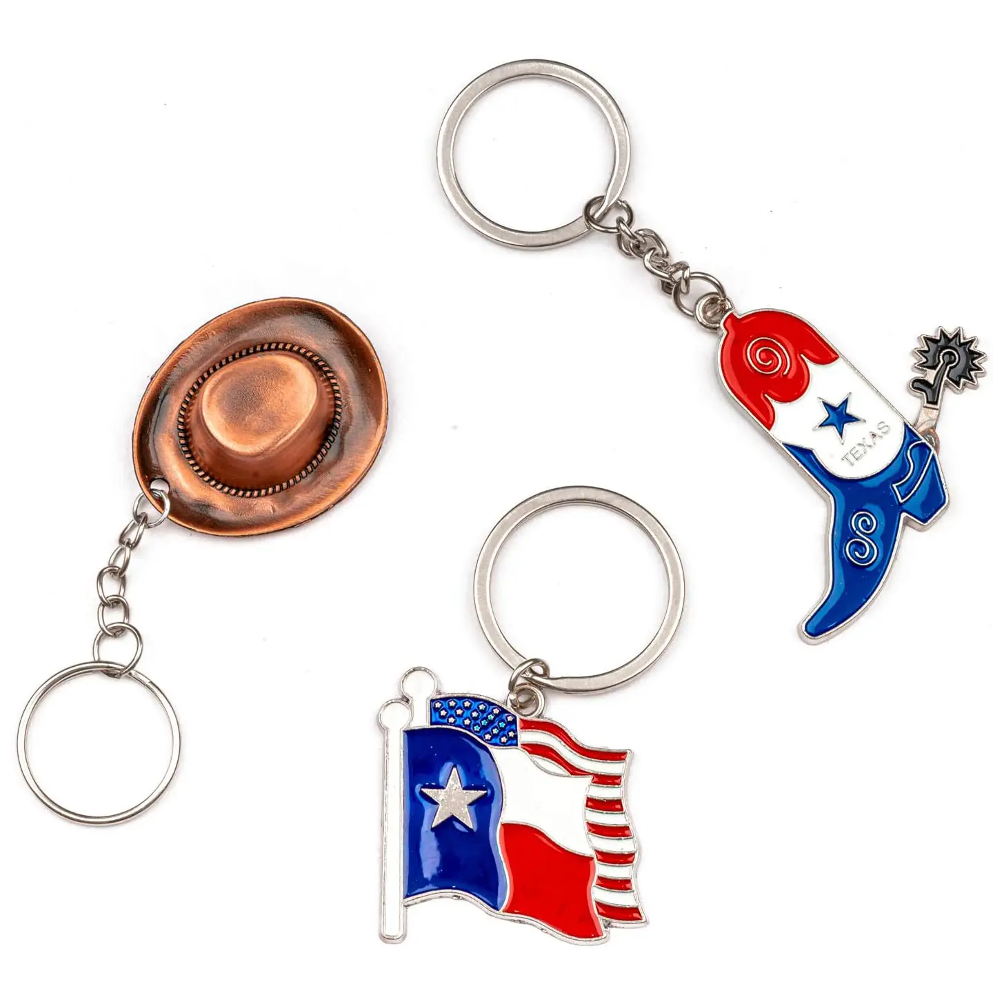 Manufacturer 3D Metal Texas Tourist Souvenir Key Chain Custom Texas Souvenir Keychain