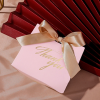 Vente en gros Sac cadeau de remerciement pliable Petite boîte en papier design à la mode Boîtes de faveur de mariage personnalisées, luxueuses et imprimées