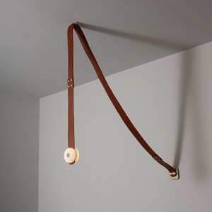 Minimalist Leather Pendant <b>Light</b> With Dual Bulbs E27 Led Chandelier For Living Room Loft Villa Stairwell Dining Area Chocolate - Product Image 3
