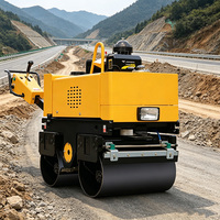 Compacteur routier à double tambour de 0,5 tonne, à conducteur marchant, directement de l'usine, pour la réparation de l'asphalte