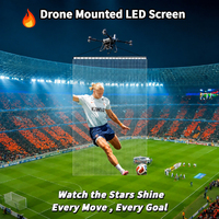 Écran LED volant Bestar, léger, flexible, transparent, étanche IP65, luminosité personnalisable, vision à 360° pour le sport