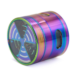Molino para Hierbas y Tabaco Ice Blue Smoke Shop de 63 mm, Arcoíris, 4 Piezas, Nuevo, Molinillo de Especias con Dientes Afilados CNC, Venta al por Mayor - Product Image 1