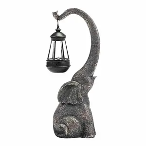 Ornamento artigianale in resina <span class=keywords><strong>statua</strong></span> <span class=keywords><strong>giardino</strong></span> <span class=keywords><strong>elefante</strong></span> con luci solari decorazione creativa <span class=keywords><strong>giardino</strong></span> prato all'aperto - Product Image 1