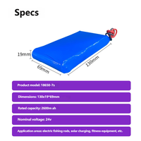 SUNKING 18650-7S 24V 2600mAh Paket Baterai Lithium NMC 500 Siklus -10~60 Suhu Operasi