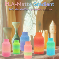 Filament d'imprimante 3D PLA 1,75 mm, couleur arc-en-ciel dégradée, 250 g (2,2 lb), translucide, PLA SilkMatte, paillettes dégradées