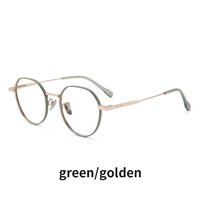 VisualMate Lunettes de lecture vintage en titane pur avec logo personnalisable de style populaire populaire avec monture optique circulaire à la mode
