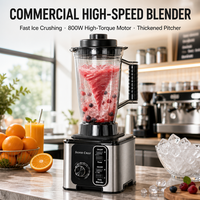 Mixeur Électrique 500W 4-en-1 : Broyeur à Glace, Extracteur de Jus, Moulin à Grains et Robot Culinaire pour Usage Domestique
