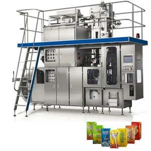 Jus aseptique automatique de lait de yaourt de paquet de carton faisant la machine de remplissage d'emballage