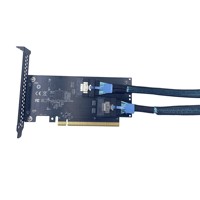 PCIe 4.0 Expansion Card, Gen4 Adapter Card, 16x to SlimSAS Protocol SFF-8654-8i for Multi-GPU Setup