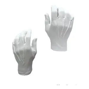 Guantes Blancos 100% Algodón hasta la Muñeca para Uso Médico y Deportivo, Diseño Liso Ecológico, Adecuados para Disfraces Masónicos de Acompañamiento - Product Image 4