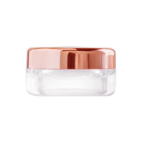 Bocaux cosmétique en plastique pour échantillons, tamis, réservoir d'eau, taille de voyage, conteneur cosmétique, 3g 5g 8g avec couvercle noir