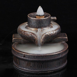 Quemador de Incienso de Cerámica con Diseño de <span class=keywords><strong>Molino</strong></span> de Piedra Ywbeyond, Porta Incienso de Cono de Sándalo para Aromaterapia, <span class=keywords><strong>Cascada</strong></span> Decorativa para el Hogar - Product Image 2