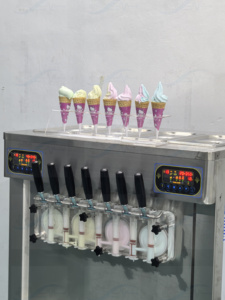 Macchina per Gelato Professionale da Pavimento di Alta Qualità con Funzione Notturna per Mantenere Fresco, 7,5 Gusti, per Gelato Soft - Product Image 4