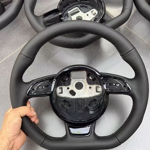 Volante de Cuero Perforado para <span class=keywords><strong>Audi</strong></span> A4 B, A5, <span class=keywords><strong>A6</strong></span> C7, A7 C6, R8, RS, RS3, RS4, RS5, Q3, Q5, Q7, TTS3, S4, S5, B9, RS6, RS7, Accesorios para Auto - Product Image 3