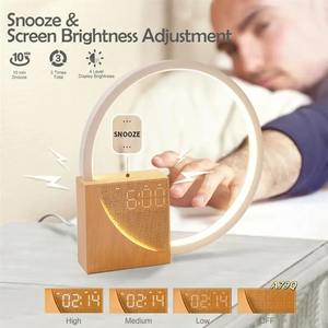 Lampe de chevet tactile à intensité variable 3 niveaux avec réveil et bruit blanc pour chambre d'enfant - Nouveauté très prisée - Product Image 2