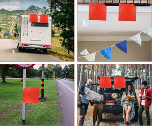 Bandiera di sicurezza mensh in maglia rossa e bandiera di sicurezza riflettente personalizzata con rivestimento in vinile mensh bandiera di sicurezza - Product Image 6