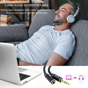 Usine Oem 3.5mm Câble Audio 24K Plaqué Or Câble D'extension De <span class=keywords><strong>Casque</strong></span> 3.5mm Mâle À Femelle <span class=keywords><strong>Hifi</strong></span> 3.5mm Câble pour Écouteur - Product Image 3