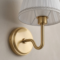 Applique Murale LED Sans Fil à Piles avec Abat-jour Plissé et Variateur Tactile, Livraison Rapide depuis les États-Unis, Idéale pour la Décoration de Chambre d'Hôtel