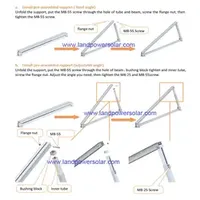 Structure de montage de panneaux solaires Landpower pour toit plat, support de montage solaire réglable