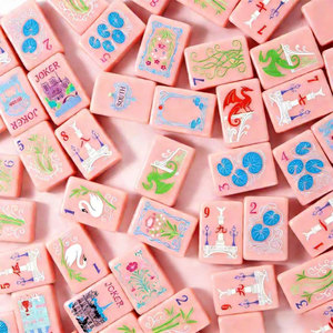 Tuiles de Mahjong Américaines en Acrylique Modernes, Luxueuses, Écologiques, Durables et Portables, en Gros, avec 160 Tuiles pour des Rassemblements de 4 Joueurs - Product Image 1