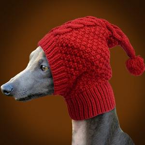 Cão bonito chapéu Pet aquecimento fio chapéu projetado para Whippets e galgos italianos vestuário acessório - Product Image 4