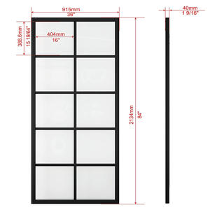 Puerta corredera interior de acero de alta calidad de estilo rústico - Product Image 5