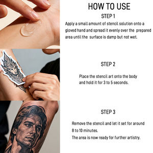 Gel de Transferencia para Plantillas de Tatuajes, Marca Privada, Personalizado, de Secado Rápido, Larga Duración, Fácil Aplicación, Uso Corporal, con Aloe Vera - Product Image 6