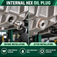Bouchon de vidange hexagonal interne sur mesure à filetage mâle flangé pour tuyau de boîte de vitesses hydraulique, OEM personnalisé
