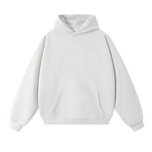 Sweat à capuche sans cordon en coton épais 380g, avec logo brodé, <span class=keywords><strong>édition</strong></span> large, pour hommes et femmes, vêtements de travail, poche - Product Image 2