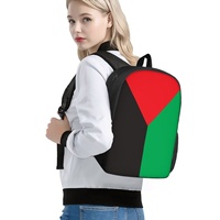 Sac à dos en polyester de 15 pouces avec impression du drapeau régional de la Martinique, fermeture éclair, poche intérieure, toile, décontracté, pour l'école et les activités de plein air