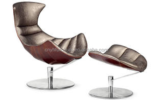 Fauteuil inclinable en cuir pivotant à dossier haut Accent Lund & Paarmann Fjords Lobster - Product Image 6