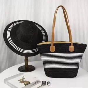 Spring New Straw <b>Hat</b> <b>Bag</b> Two-piece Set Girls Outdoor Travel <b>Hat</b> With Large Size Fashion High Quality for Women Tanjing - Product Image 4