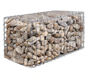 Cage de mur en pierre à trous carrés, anti-déformation, galvanisée/revêtue Galmac, 2 x 0,5 x 0,5 m, pour remplissage de roches, fournie par le fabricant - Product Image 1