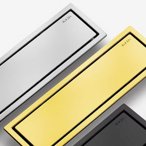 2in1 אריח נירוסטה 304 הרצפה ניקוז אמבטיה ארוך מסנן ליניארי בלתי נראה - Product Image 3