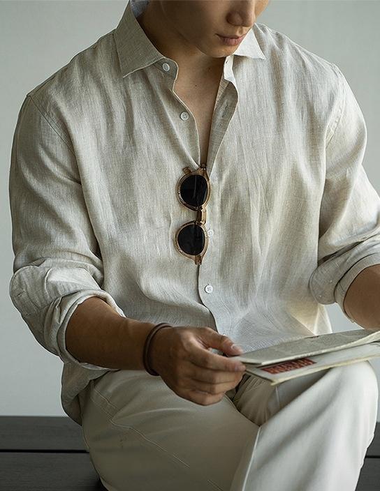 Apricot Long-sleeved Shirt