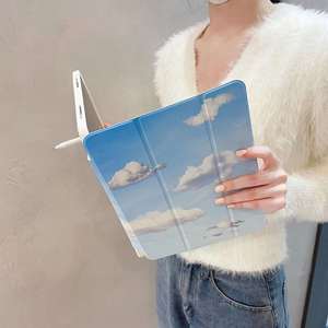 Nouvel arrivage étui pour tablette motif nuage bleu ciel et blanc antichoc couverture arrière de protection complète pour <span class=keywords><strong>iPad</strong></span> Pro 12.9 pour <span class=keywords><strong>ipad</strong></span> pro 13 - Product Image 5