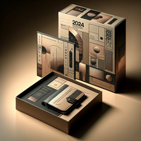Portefeuille noir premium avec boîtes personnalisé hommes porte-cartes clair top cadeau boîte d'expédition emballage montre vide portefeuilles assortis boîte